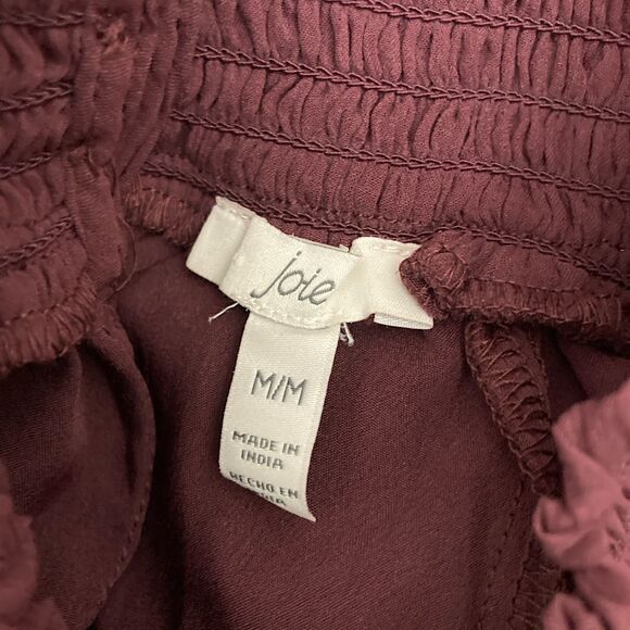 Joie Limited Edition Burgundy Mesh Blouse Size M - Picture 13 of 16